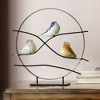 SPI Home Art Glass Bird Trio Desk Decor – 20" Handcrafted Sculpture with Elegant Glass Accents - 2 of 3