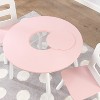 Round Storage Table and Chair Set White/Pink - KidKraft - image 4 of 4