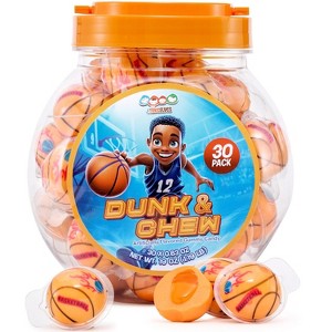 4YoreElves 30 Basketball Candy Gummy Balls with Orange Flavored Jelly Filling - 1 of 4