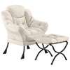 Lazy Chair for Living Room, Modern Large Accent Lounge Armchair with Side Pocket, Comfy Leisure Sofa Reading Chair - 4 of 4