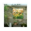 Cottage Garden West of The Wind Farmer's Field Yellow, Orange, Green 24 x 24 Inch Waterproof Gallery Wrapped Canvas, Outdoor Garden, Yard, Patio All - 2 of 2