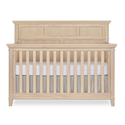 white and oak crib