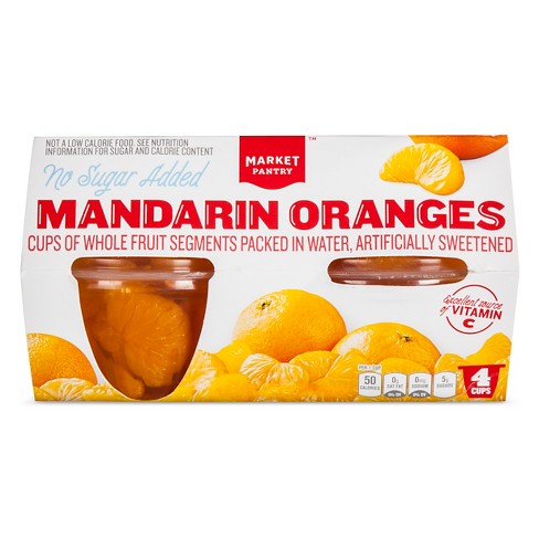 No Sugar Added Mandarin Oranges 4ct - Market Pantry™ : Target