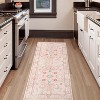 Floral Medallion Washable Rug, Non Slip Boho Accent Carpet for Entryway Bedroom Kitchen or Office, Soft Low Pile - 3 of 4
