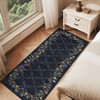 Washable Rug Modern Floral Rug Non Slip Low Pile Rug Stain Resistant Area Rug Non Shedding Indoor Floor Cover for Bedroom Living Room - 3 of 4