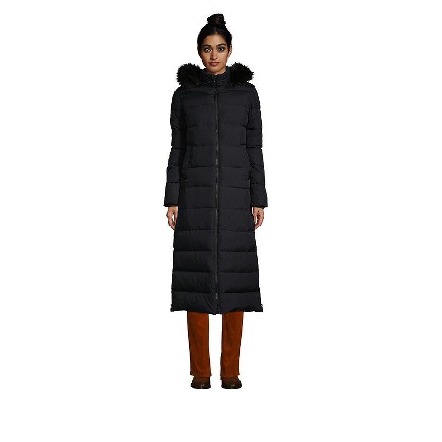 Lands' End Women's Tall Down Maxi Winter Coat - Large Tall - Black : Target