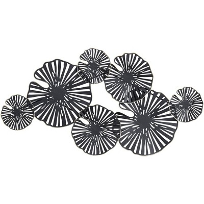 Newhill Designs Ponderay 40 1/2" Wide Black Fan Metal Wall Art