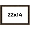 PosterPalooza | Ornate Brown Picture Frame - UV Acrylic, Backing Board, Hanging Hardware Included - 2 of 4