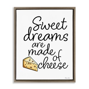 Stupell Industries Sweet Dreams Are Made Of Cheese Floating Frame Canvas Art - 1 of 4