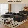 136.22" Corduroy Modular Boneless U-Shaped Sectional Sofa with 2 Ottoman, High-Density Memory Foam, Flexible Configurations, Plush Cushions - 4 of 4