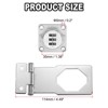 Unique Bargains 3 Digit Combination Password 90 Degrees Galvanized Alloy Cabinet Hasp Lock - 2 of 3