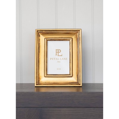 Petal Lane 4"x6" Double Rectangle Small Table Frame: Luxury Glam Style, Resin Material, Easel Back Display