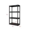LunaLulinlk Black Plastic 4-Tier 56.2" H x 30"" W x 13.8" D - 2 of 4