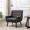 Streamdale Modern Soft Linen Material Ergonomics Accent Chair Living Room Chair Bedroom Chair Home Chair - 2 of 4