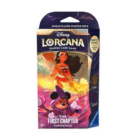 Disney Lorcana Lot Sapphire Amethyst Starter Captain Hook Deck Box & Extra  Pack