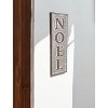 HomeRoots 19" X 6" Gray and Brown Christmas Handcrafted Noel Metal Wall Decor - 2 of 4