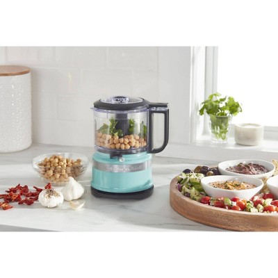 KitchenAid 3.5-Cup Food Chopper - Aqua Sky: Small Food Processor, 2 Speeds, Stainless Steel Blades, Dishwasher-Safe Parts - Thumbnail 3