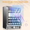 ZAFRO 24" Wine Refrigerator, 5.1 Cu.Ft Beverage Cooler, Under Counter Stainless Steel Beverage Cooler with Glass Door - 4 of 4