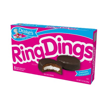 Drakes Ring Dings Chocolate Cake - 11.55oz/8ct