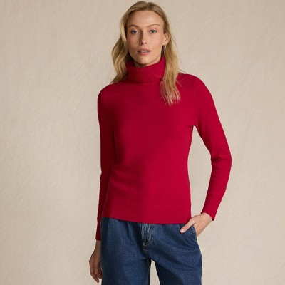 Lands' End Women's Cashmere Turtleneck Sweater