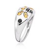 Ross-Simons 0.70 ct. t.w. Black Spinel and .20 ct. t.w. Citrine Bumblebee Ring With Black Diamonds in Sterling Silver - 3 of 4