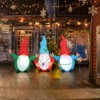 Angel Sar 6.6FT Inflatable Christmas Gnomes, 3 Elf Set with LED Lights, Funny Blow Up Yard Decor for Holiday Party Indoor Outdoor Use - 2 of 4