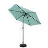 9FT Outdoor Sun Umbrellas, Market Patio Table Umbrella with Push Button Tilt and Crank, 6 Sturdy Ribs (Base Not Included) – Maison Boucle - 3 of 4