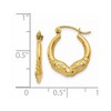 Black Bow Jewelry Double Headed Ram Hoop Earrings in 14k Yellow Gold, 15mm - 4 of 4