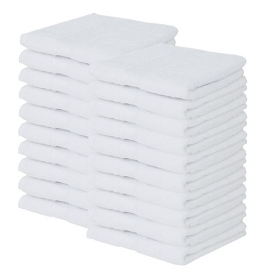 Splash Zero Twist 100% Ring Spun Cotton Face Washcloth Set – Reversible, 550 GSM, Soft, Lightweight, Highly Absorbent Towels for Bathroom