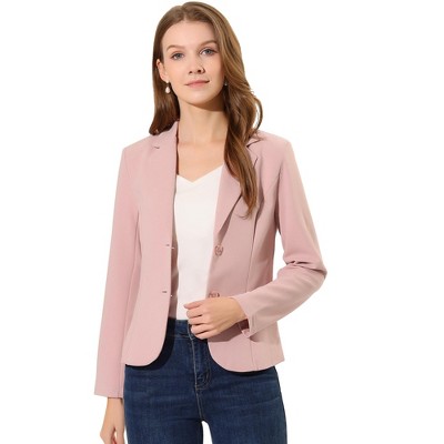 Allegra K Women's Work Office Lapel Collar Stretch Jacket Suit Blazer