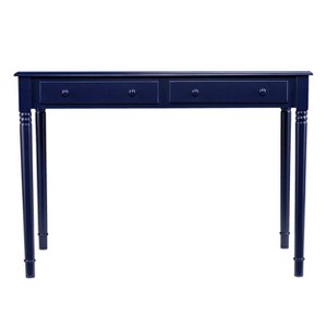 Janice Farmhouse 2-Drawer Writing Desk - Blue - SEI - 1 of 4