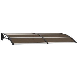 vidaXL Door Canopy Black 94.5"x39.4" PC - 1 of 4