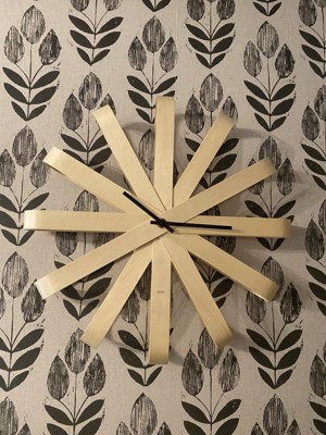 Ribbon Wood Wall Clock Natural - Umbra : Target