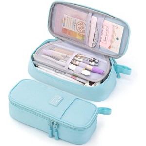 Paaaawaters Durable Pen Pencil Case Big Storage Pen Pouch Bag for School Supplies Office College Teen Girls Adults, Purple - 1 of 4