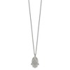 Chisel Stainless Steel and Textured Hamsa Pendant on an 18" Plus a 2" Ext. Cable Chain Necklace - 3 of 4