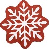 TackView Christmas Round Rugs, Washable Rug for Living Room Snowflake Cilcle Kids Rug Non Slip Bedroom Rugs for Office Nursery - 3 of 4