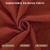 Modular Corduroy Sofa Bed for Apartment with Folding Mattress, Removable Armrests, and No Assembly Required - 4 of 4