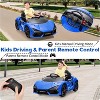 12V Ride On Car for Kids, Battery Powered Sports Car Toy for Boys & Girls, with USB, Music, Remote Control, Headlight - 3 of 4