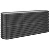 vidaXL Garden Raised Bed Powder-coated Steel 59.8"x15.7"x26.8" Anthracite - 2 of 4