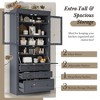 Whisen 78" Freestanding Kitchen Pantry, Tall Cupboard Storage Cabinet with Adjustable Shelves, 3-Drawers - 4 of 4