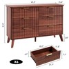 Fluted Dresser for Bedroom with 6 Deep Drawers, 47.2 in Wide Modern Chest of Drawers, Wooden Dresser TV Stand, Curved Profile Design, for Living Room - 4 of 4