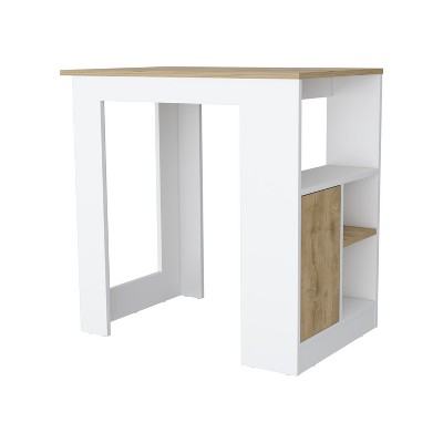 NicBex Kitchen Island Cart with 3 Open Shelves and 1 Door Cabinets,Kitchen Island with Storage,Modern Kitchen Cart,Island Table for Kitchen