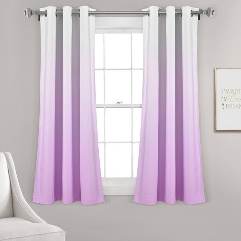 1 Set Insulated Lined Blackout Grommet Window Curtain Panels N32 Purple 95" 