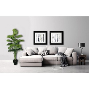 Cypress & Alabaster | 4' Realistic Artificial Monstera Plant In Home Basics Starter Pot For Home Décor, Office - 1 of 4