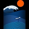 Men's Design By Humans Whale on the Wave By DancingColors T-Shirt - 2 of 4