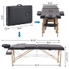 YOUNIKE 2 Folding Massage Table Lash Bed 23.6 Inches Width Wooden Portable Massage Bed with Armrests Esthetician Spa Tattoo Table - 2 of 4