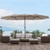 Patio Umbrella, 15FT Double-Side, Outdoor Market Umbrella, Umbrella with Crank Handle, Patio Umbrella for Backyard, Deck, Pool - 2 of 4