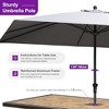PURPLE LEAF Patio Umbrella Outdoor Table Umbrella Aluminum Frame Market Umbrella Sun Umbrella with 8 Sturdy Ribs - 3 of 4