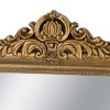 23.5" x 37.5" Decorative Arched Wall Mirror, Ornate Crest, Rococo Inspired Design-- Frevyn - 3 of 4