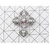 Anna-Kaci Antique Silvery Tone Multi Rhinestones Colorful Holy Cross Brooch Pin - 3 of 4
